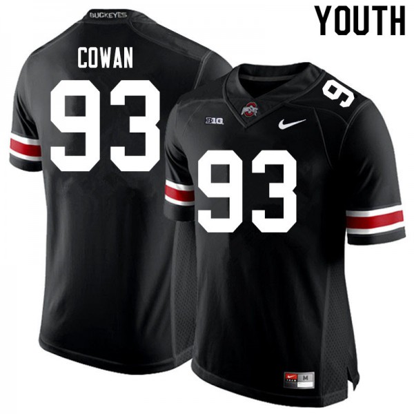 Ohio State Buckeyes #93 Jacolbe Cowan Youth High School Jersey Black